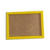 Moldura A4 Para Certificado 21X30Cm Amarelo Com Vidro Comum - Av Shop