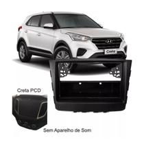 Moldura Aparelho de Som Painel Radio 1Din Hyundai Creta Black Piano Moldura Aparelho de Som Painel Radio 1Din Hyundai Creta Black Piano