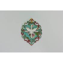 Moldura arabesco Imã 12cm Espírito Santo azul claro