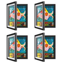 Moldura artística infantil AFEION, pacote com 4, substituível de 20 x 26,7 cm com dois tapetes