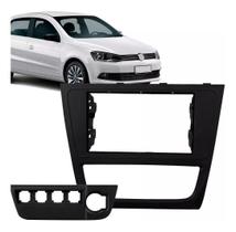 Moldura Black Piano 2 Din Multimidia Dvd Gol Saveiro G6 Preto Brilhante