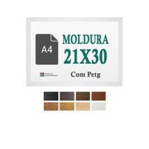 Moldura Branca 21X30 Cm Para Quadro Arte A4 Diploma Petg