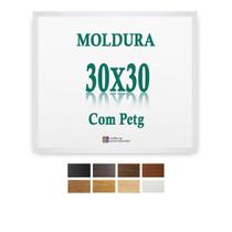 Moldura Branca 30X30 Cm Quadrada Para Painel Imagem Petg