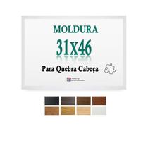 Moldura Branca 31X46 Quebra Cabeça Grow 1000 Peças Petg