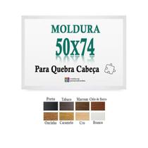 Moldura Branca 50X74 Para Quebra Cabeça Grow 1000 Peças Petg