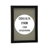 Moldura c/ Vidro A4 21x30 Caixa Alta C/ Profundidade Moldura c/ Vidro A4 21x30 Caixa Alta C/ Profundidade