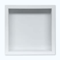 Moldura Caixa Alta 30X30Cm Branco Vidro 53cm De Profundidade