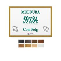 Moldura Caramelo 59X84 Cm Para Poster Imagem Arte Com Petg