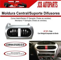Moldura Central Suporte Difusor Corsa Montana Relógio Prata