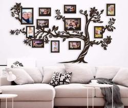 Moldura com quadros arvore genealogica preta n 5