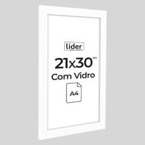 Moldura Com Vidro A4 21x30 Certificado Diploma Natural - Líder Molduras