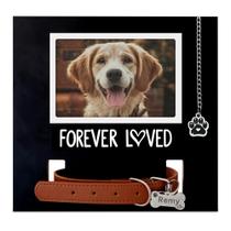 Moldura comemorativa MYPAWLETS Dog com pingente de ornamento com estampa de pata Moldura comemorativa MYPAWLETS Dog com pingente de ornamento com estampa de pata