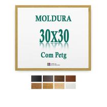 Moldura Cru 30X30 Cm Para Imagem Arte Poster Paisagem Petg