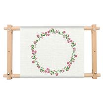 Moldura de bordado ZOCONE Faia Wood Tapeçaria Scroll 12x21cm