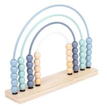Moldura de contagem de madeira Math Abacus azul para crianças
