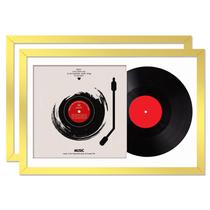 Moldura de disco de vinil Fxojyvo Gold para LP de 12 polegadas com capa 16x24 Moldura de disco de vinil Fxojyvo Gold para LP de 12 polegadas com capa 16x24