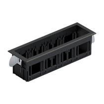 Moldura de Embutir Nordecor 6679 para 4 Módulos Tap Preto
