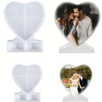 Moldura De Foto Diy Molde De Resina Coração Amor Grande Moldura De Foto Diy Molde De Resina Coração Amor Grande