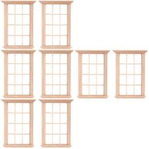 Moldura de janela Dollhouse DOITOOL em escala 1:12 em miniatura x8