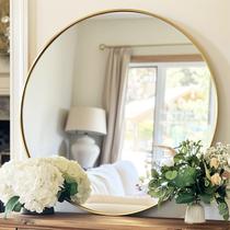 Moldura de liga de alumínio Mirror Winnker Gold Round de 60 cm