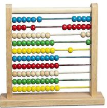Moldura de madeira Abacus Kids Learning Toy de 10 fileiras