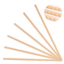 Moldura de madeira Hamminy 40 cm com contas, 6 peças, sem acabamento Moldura de madeira Hamminy 40 cm com contas, 6 peças, sem acabamento