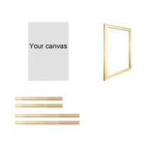Moldura De Madeira Natural Para Parede, Pintura De Diamante, Pôster, Decoração De Casa