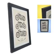 Moldura De Madeira Quadro Preto Para Parede Imagem Motocicleta Moldura De Madeira Quadro Preto Para Parede Imagem Motocicleta