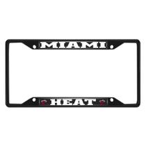 Moldura de matrícula FANMATS Miami Heat Metal Black Finish Moldura de matrícula FANMATS Miami Heat Metal Black Finish