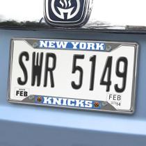 Moldura de matrícula FANMATS New York Knicks Chrome Metal