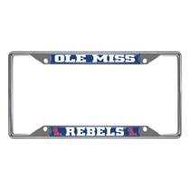 Moldura de matrícula FANMATS Ole Miss Rebels Chrome Metal Moldura de matrícula FANMATS Ole Miss Rebels Chrome Metal