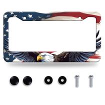 Moldura de matrícula LOISTAVA American Flag Eagle Stainless