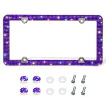 Moldura de matrícula OTOSTAR Bling Stainless Steel Violet