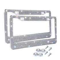 Moldura de matrícula TZARROT Bling Rhinestone à prova de ferrugem Moldura de matrícula TZARROT Bling Rhinestone à prova de ferrugem