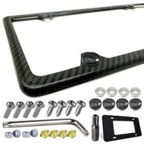Moldura de matrícula ZXFOOG Carbon Fiber com kit de montagem