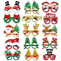 Moldura de óculos de Natal EEOCWF 15 peças de decoração de Natal Moldura de óculos de Natal EEOCWF 15 peças de decoração de Natal