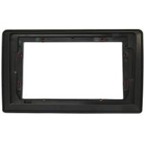 Moldura De Painel 2 Din 10" Polegadas Vw Jetta Passat Amarok Tiguan Gol Voyage Saveiro G7 G8 Novo Fusca - Preto