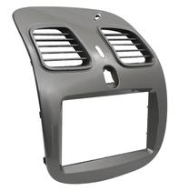 Moldura de Painel 2 Din 7'' Grand Siena 2012 até 2021 e Palio Sporting 2012 até 2017 Champagne Fiamon