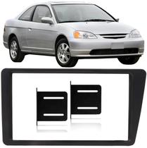 Moldura de Painel 2 Din 7" Polegadas Honda Civic 2001 2002 2003 2004 2005 2006 Padrão Chinês