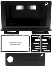 Moldura de Painel 2 Din 7" Polegadas Kangoo 1998 à 2018 Preto