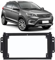 Moldura De Painel 2 Din 9" Polegadas Chery Tiggo 2 - Preto