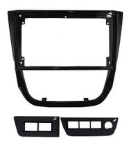 Moldura De Painel 2 Din 9 Polegadas Gol Saveiro Voyage G5 Black Piano