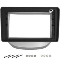 Moldura De Painel 2 Din 9" Polegadas HB20 2012 à 2019 - Prata