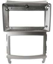 Moldura De Painel 2 Din 9" Polegadas Vera Cruz 2008 à 2013 - Prata