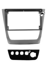 Moldura De Painel 2 Din 9" Polegadas Vw Gol Saveiro Voyage G6 - Cinza