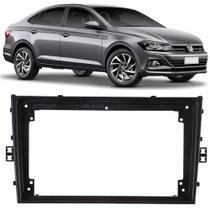 Moldura De Painel 2 Din 9" Polegadas Vw Virtus 2017 2018 2019 2020