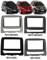 Moldura De Painel 2 Din Fiat Idea 2012 2013 2014 2015 2016 Para Cd Dvd 2 Dins