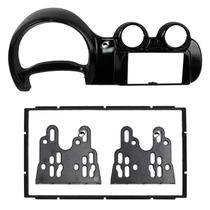 Moldura De Painel 2 Din Fiat Novo Uno 2012 até 2016 Uno Vivace 2014 Nova Fiorino 2015 até 2021 Para Cd Dvd 2 Dins Black Piano