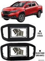 Moldura De Painel 2 Din Fiat Strada 2020 2021 2022 2023 Para Cd Dvd 2 Dins