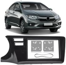 Moldura De Painel 2 Din Honda City 2015 2016 2017 2018 2019 - Black Piano